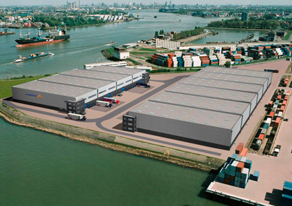 Luchtfoto van Commodity Park in Rotterdam